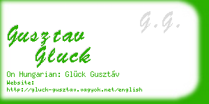 gusztav gluck business card