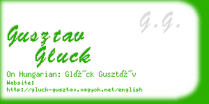 gusztav gluck business card